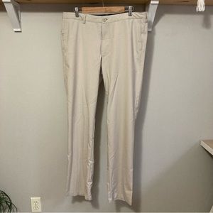 Men’s Roundtree & Yorke Khaki Tan performance pants, 36x34, golf slacks